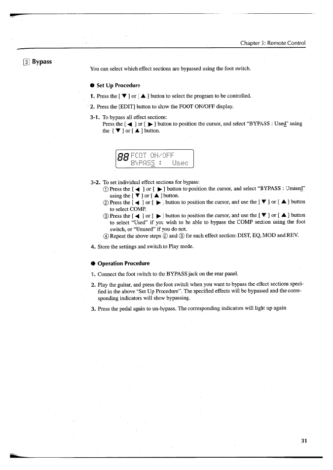 Set up procedure, Operation procedure | Yamaha FX550 User Manual | Page 33 / 150