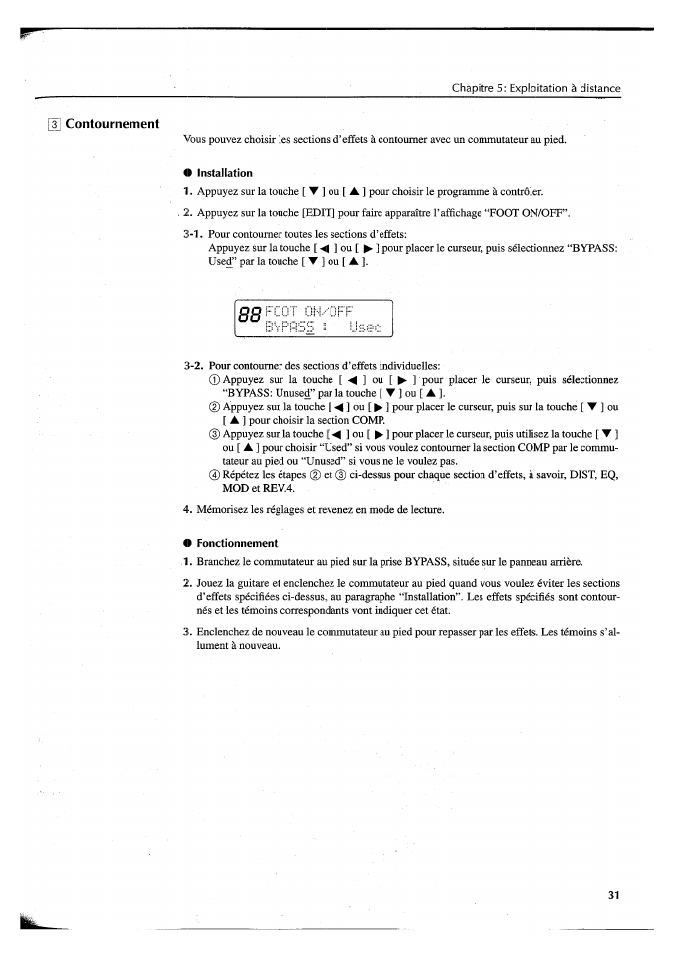 Installation, Fonctionnement | Yamaha FX550 User Manual | Page 82 / 150