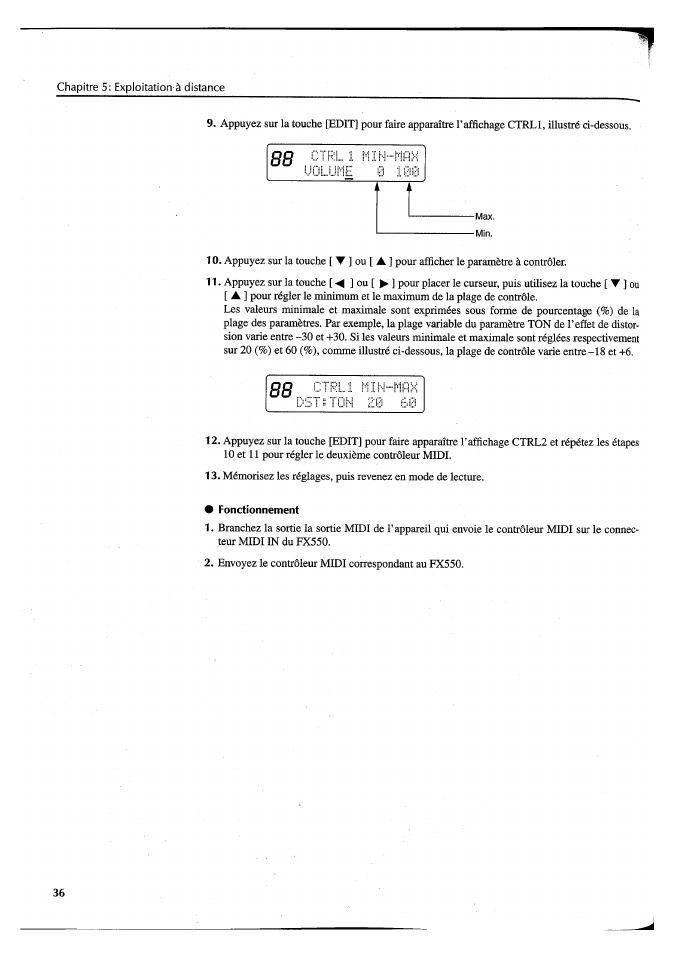 Fonctionnement | Yamaha FX550 User Manual | Page 87 / 150