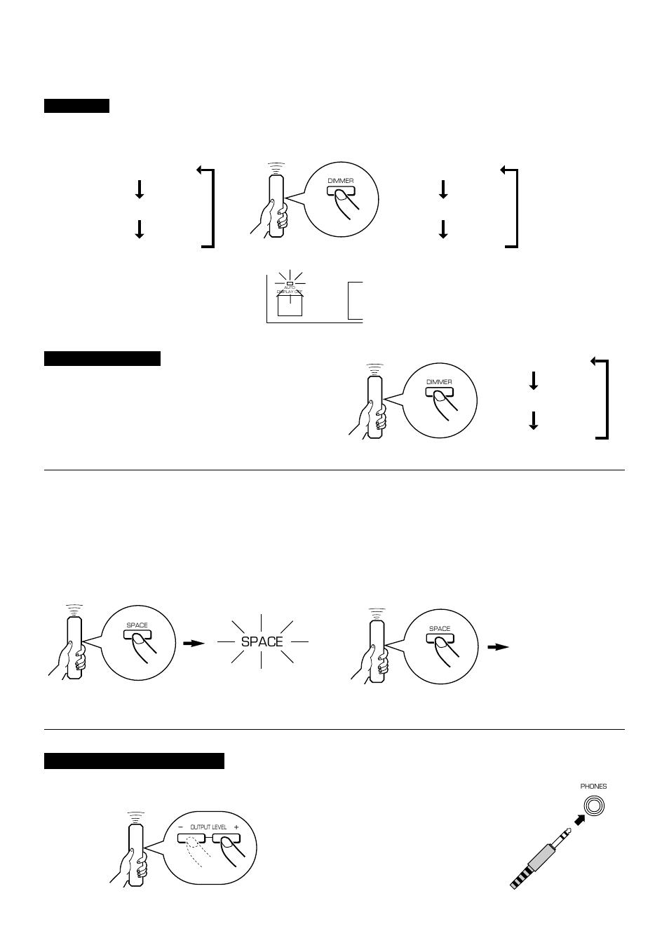 Changing brightness of the display, Automatic spacing, Space | Yamaha CDX-596 User Manual | Page 16 / 28