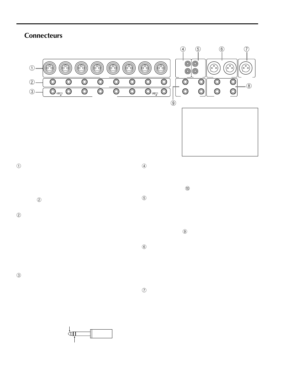 Connecteurs | Yamaha MX200-8 User Manual | Page 22 / 57