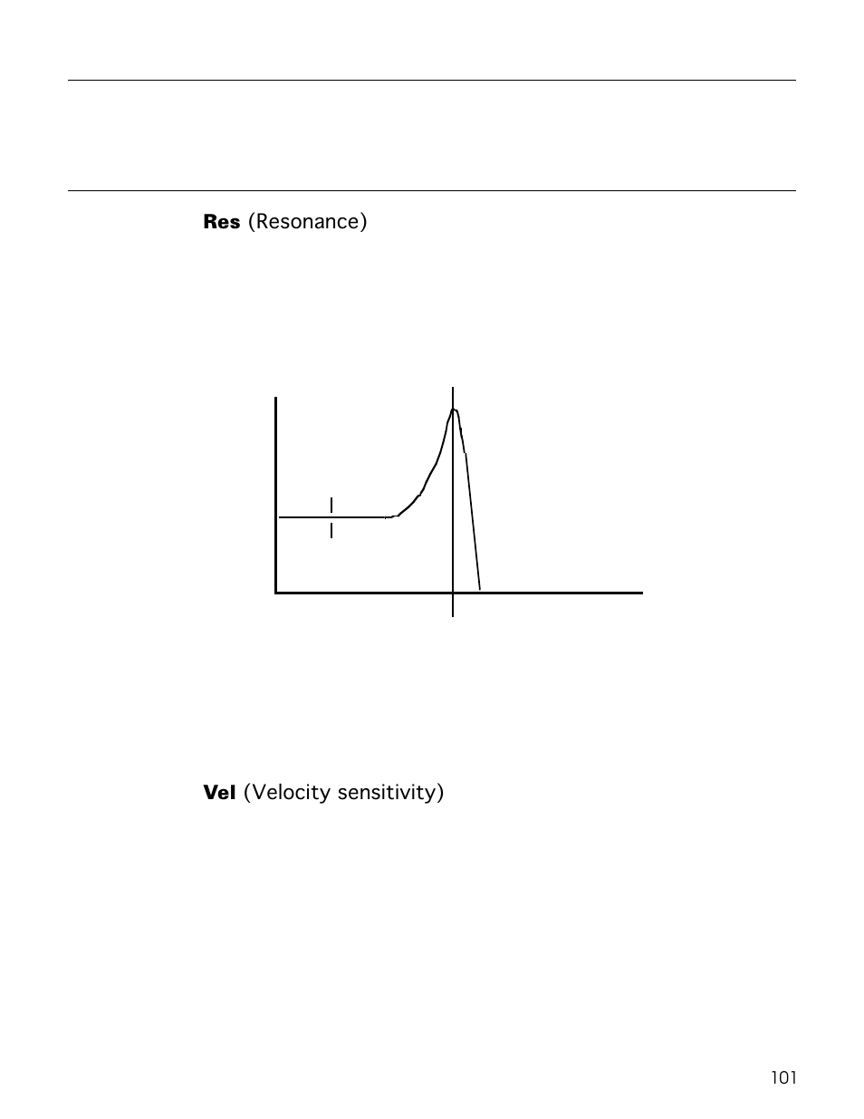 Res (resonance), Vel (velocity sensitivity) | Yamaha TG500 User Manual | Page 113 / 334