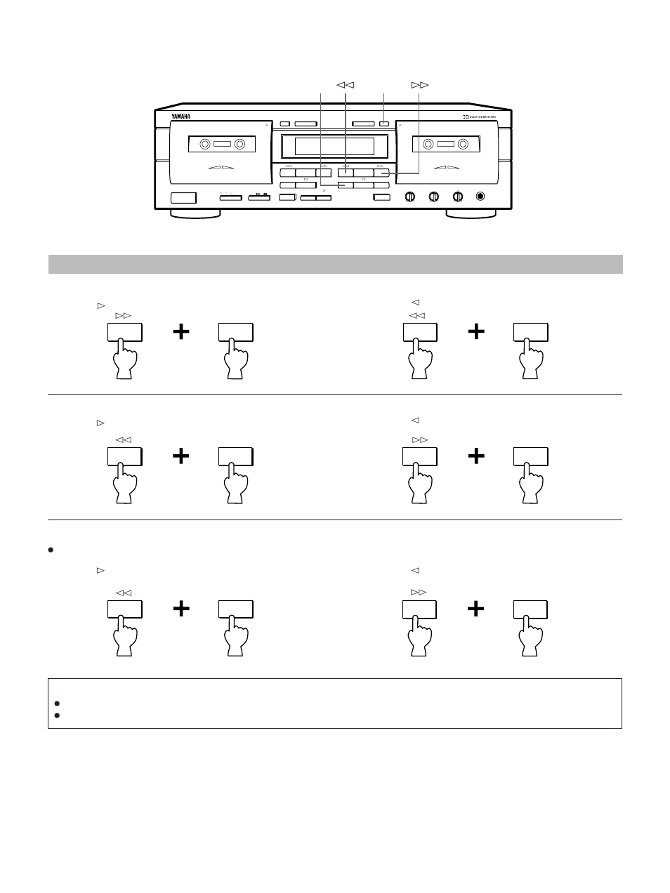 Selection search, Reset, Mute/search | Yamaha Natural Sound Stereo Cassette Deck KX-W421 User Manual | Page 8 / 18