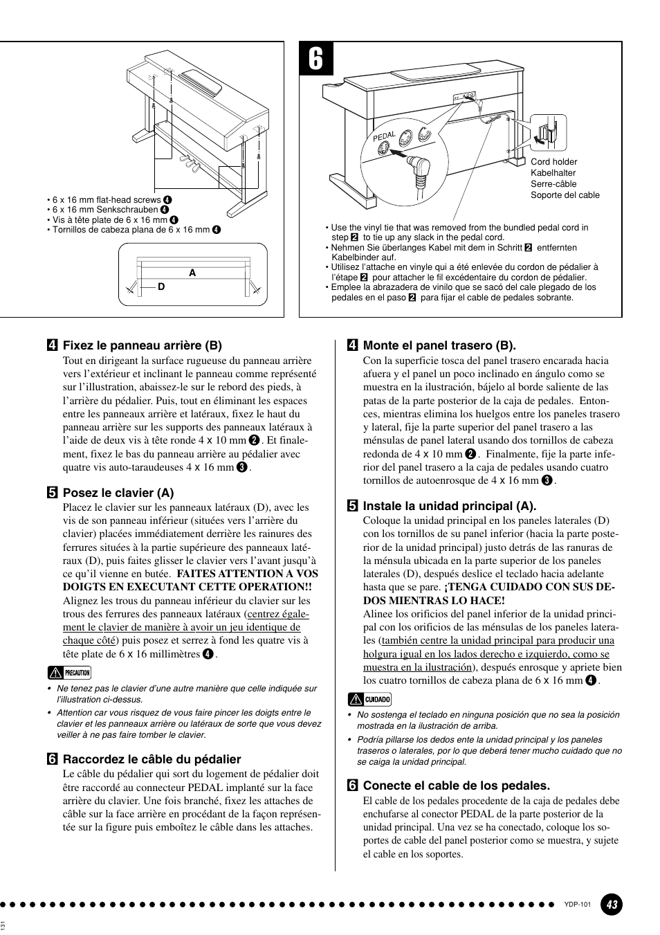 Yamaha PDP-101 User Manual | Page 43 / 47