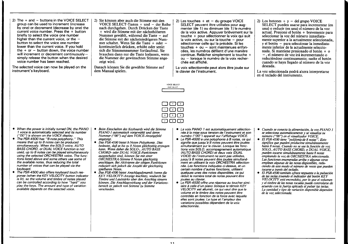 D cziœi, Gdqcd | Yamaha Portatone PSR-4500 User Manual | Page 13 / 48