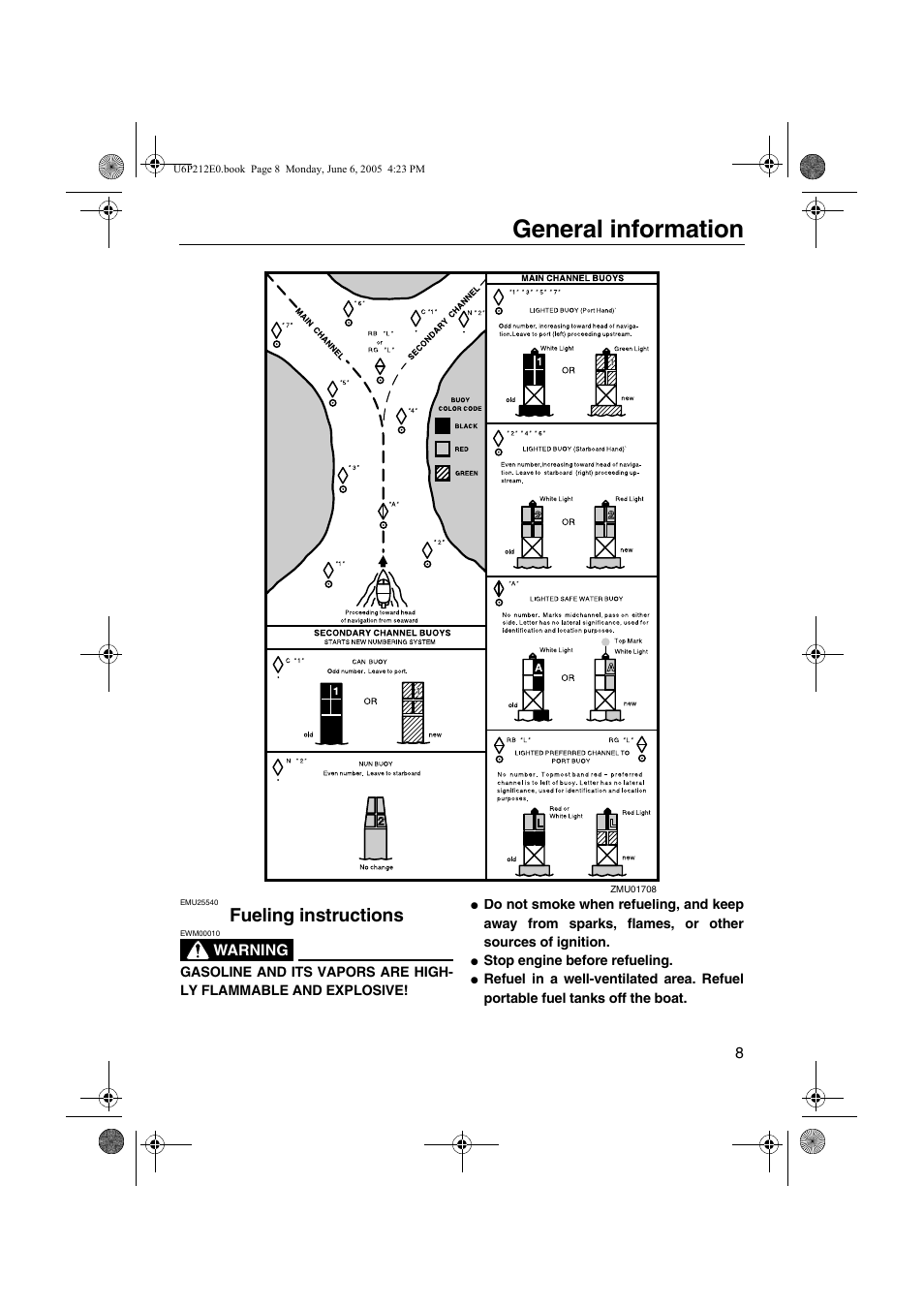 Fueling instructions, General information | Yamaha F250 LF250 User Manual | Page 14 / 83