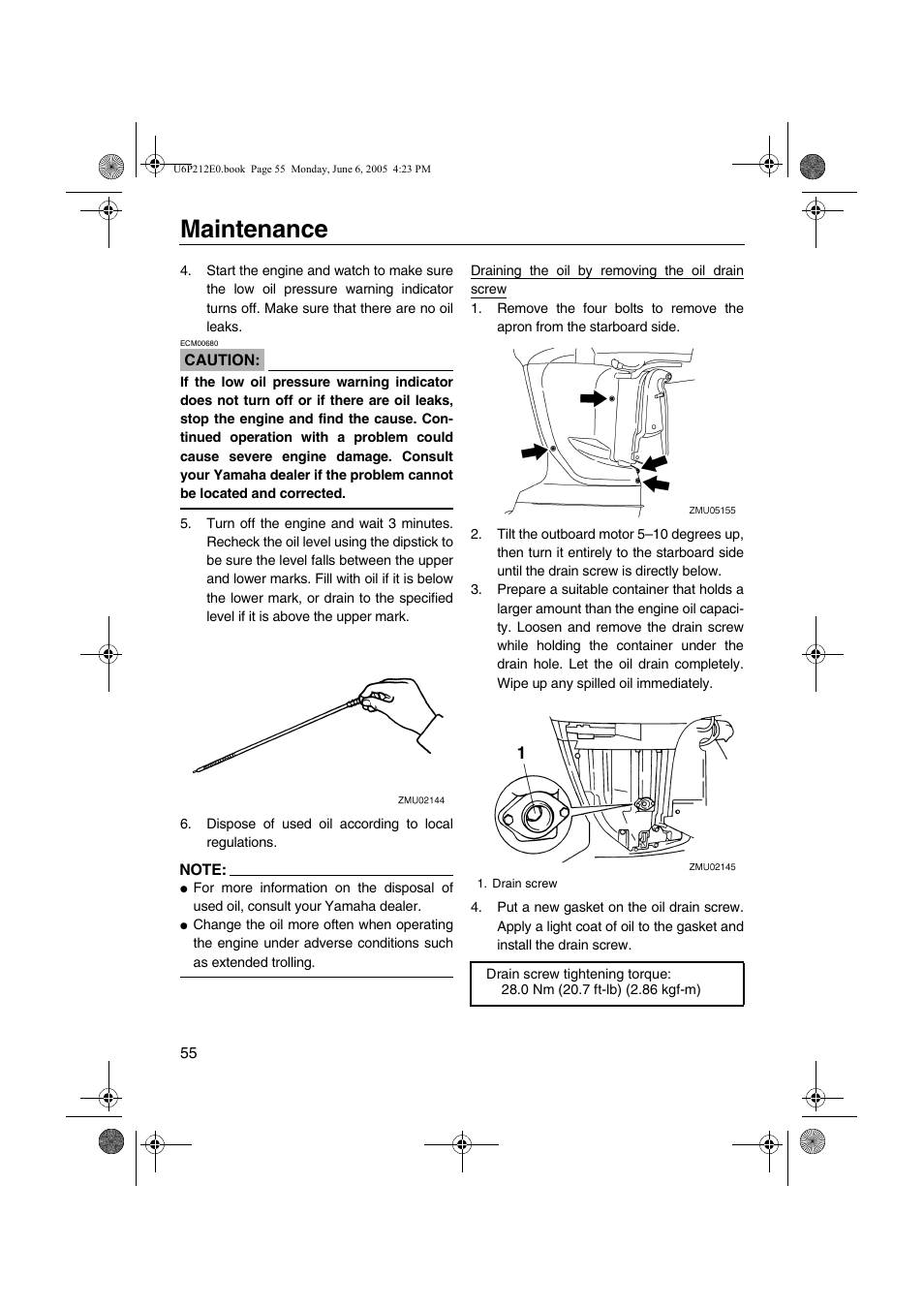 Maintenance | Yamaha F250 LF250 User Manual | Page 61 / 83