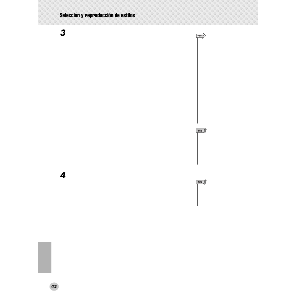 Selección y reproducción de estilos | Yamaha Portable Grand DGX-300 User Manual | Page 42 / 116