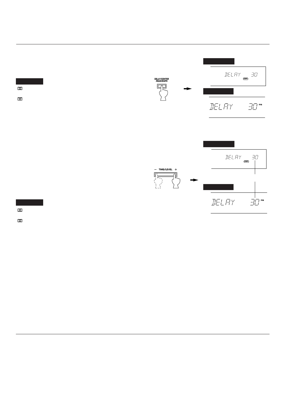 34 adjustment of delay time | Yamaha RX-V592 User Manual | Page 36 / 51