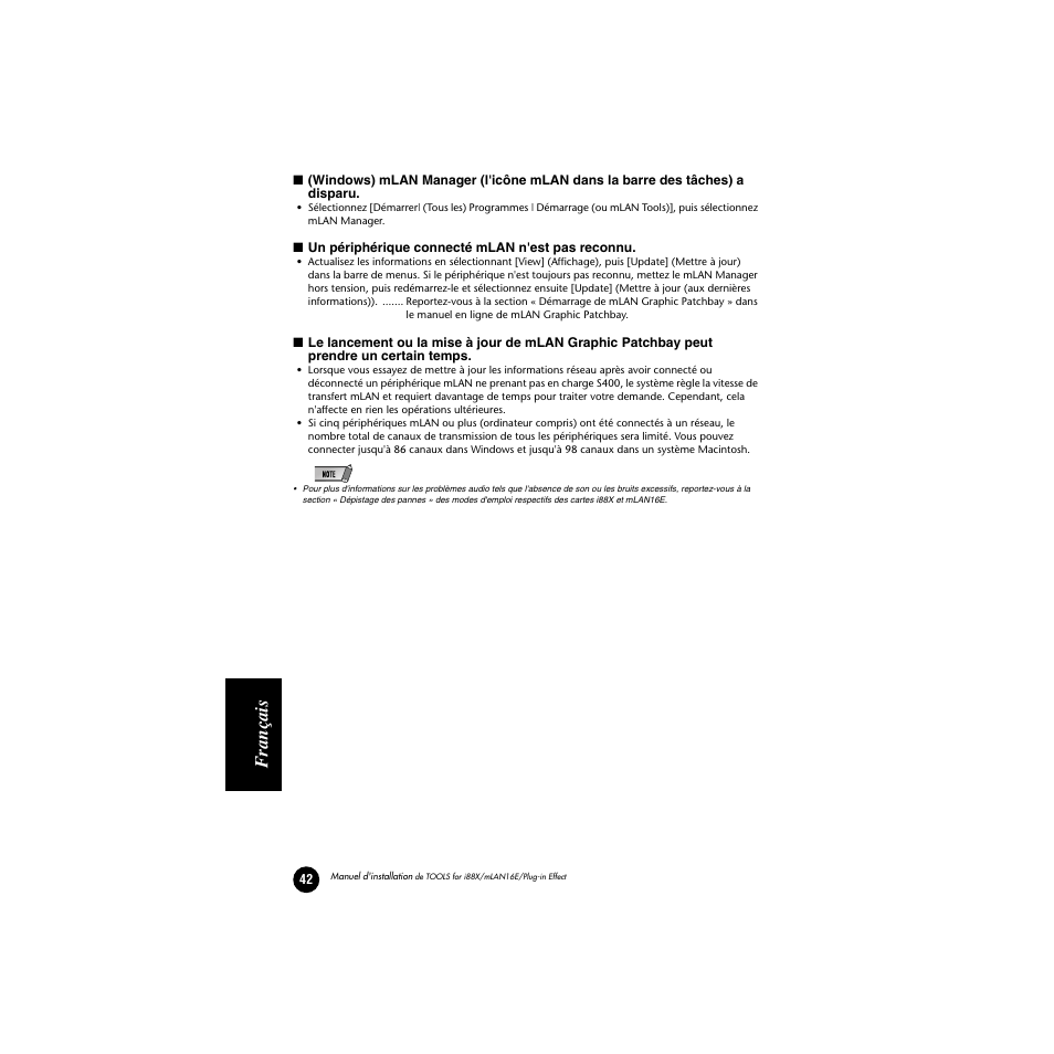 Français | Yamaha Plug-in Effect mLAN16E User Manual | Page 122 / 126