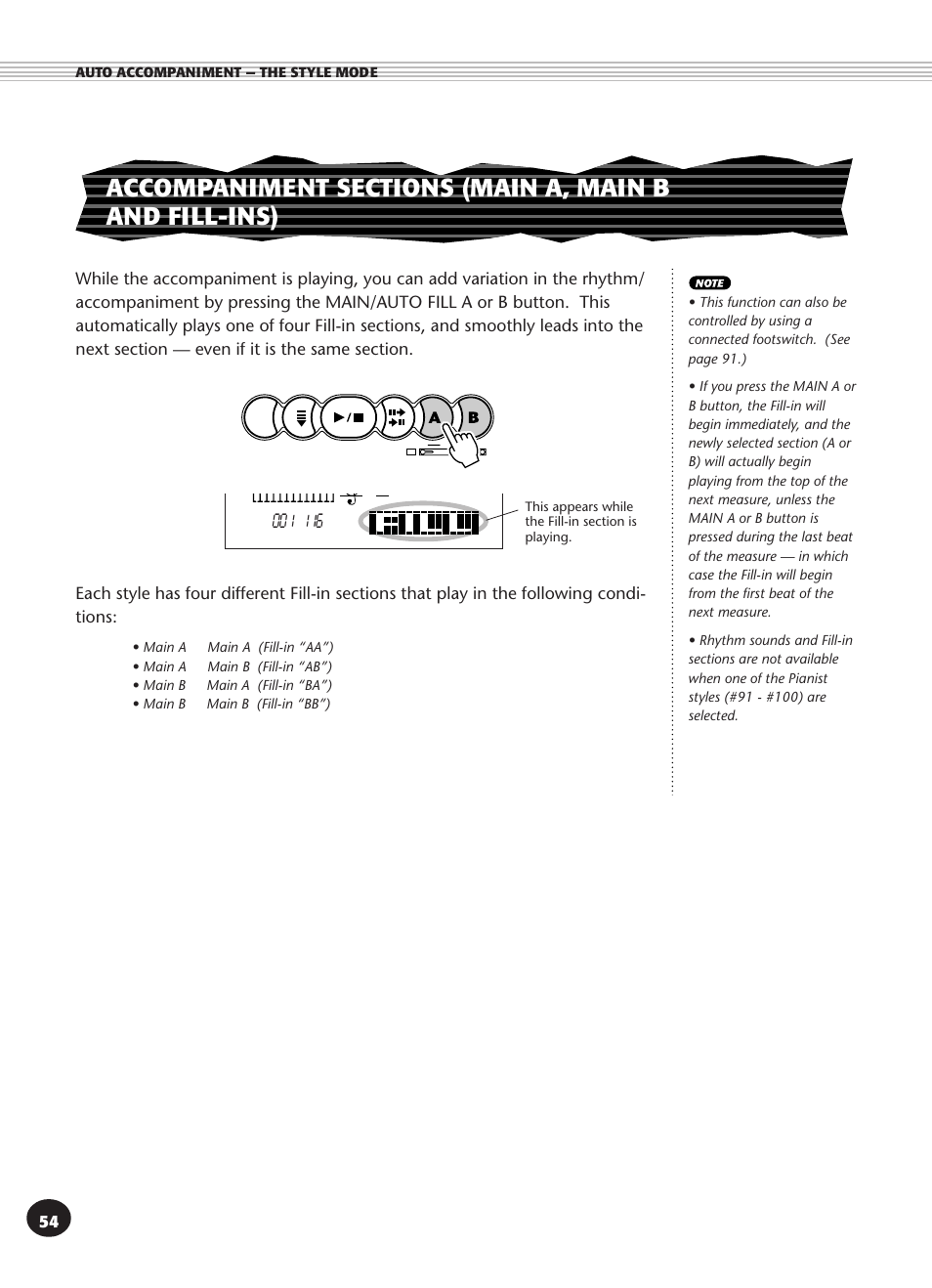 Yamaha PSR-270 User Manual | Page 54 / 120