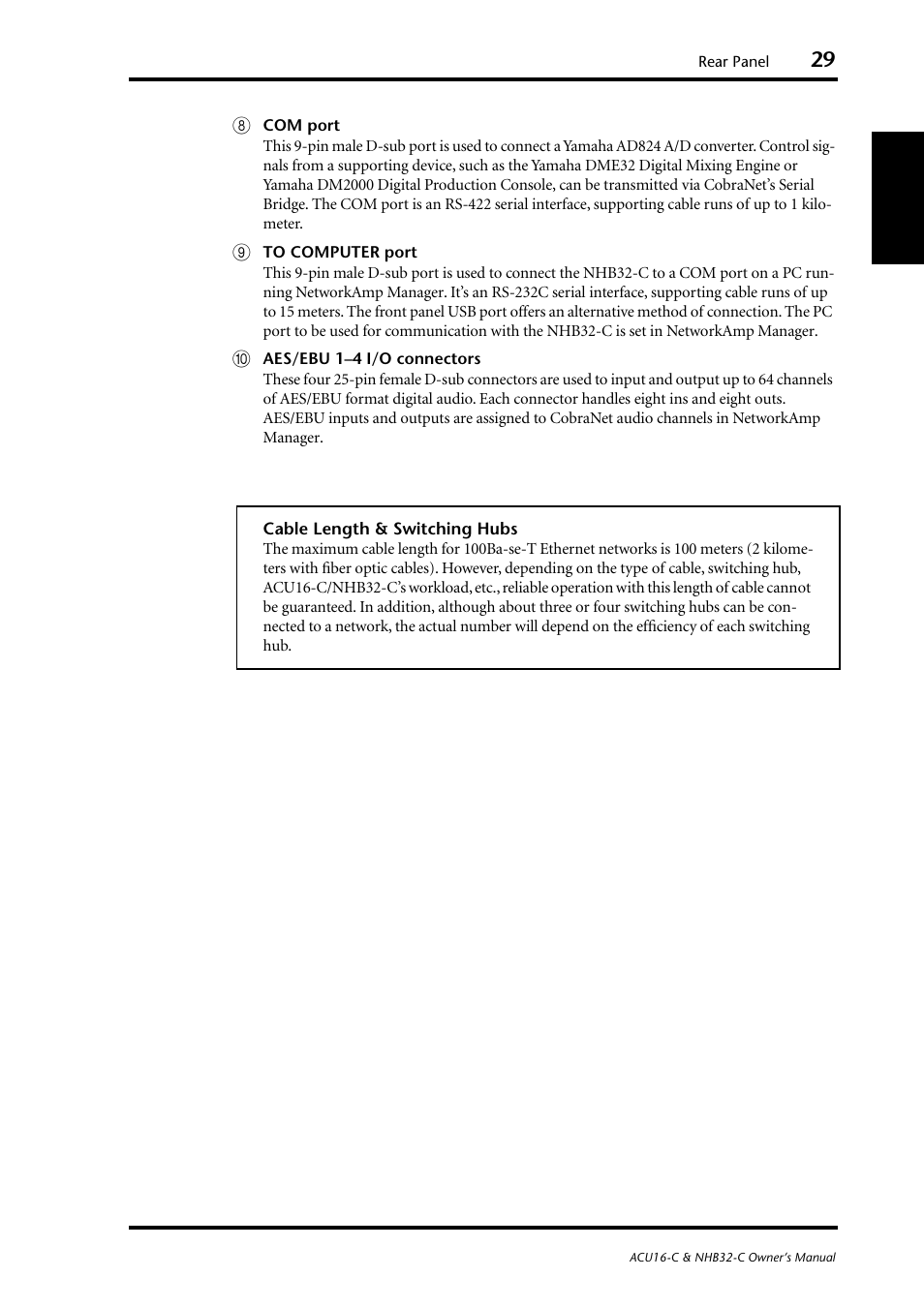 English | Yamaha NHB32-C User Manual | Page 33 / 44