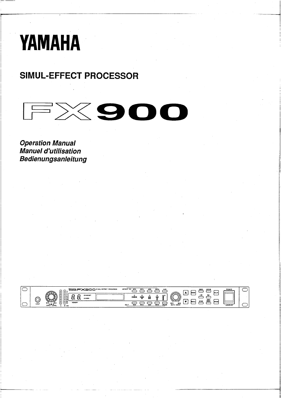 Yamaha FX900 User Manual | 176 pages