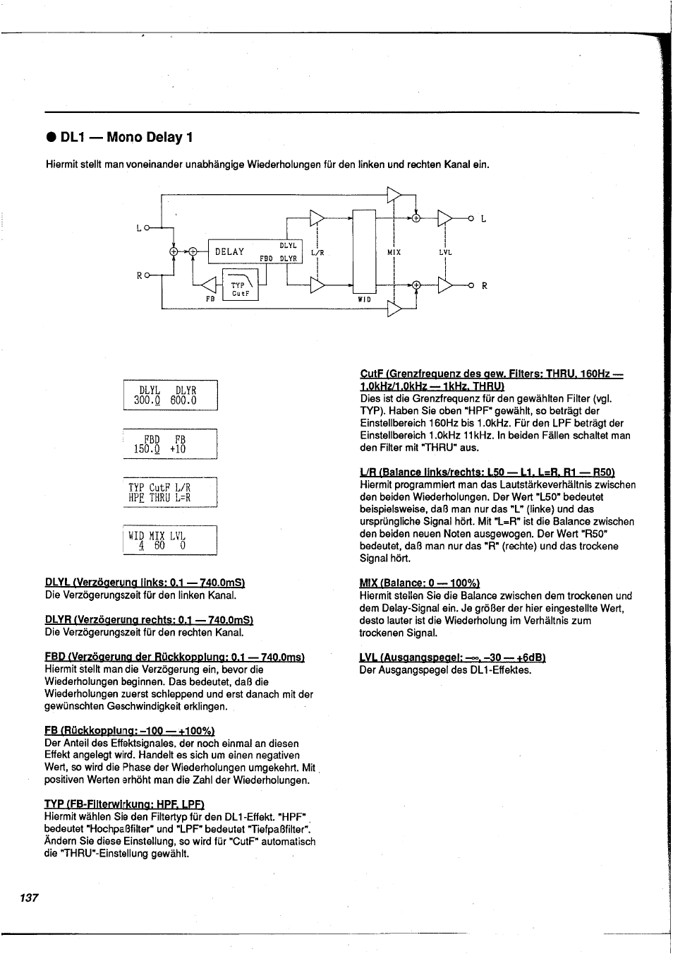 Du — mono delay 1, Du - mono delay 1 | Yamaha FX900 User Manual | Page 138 / 176