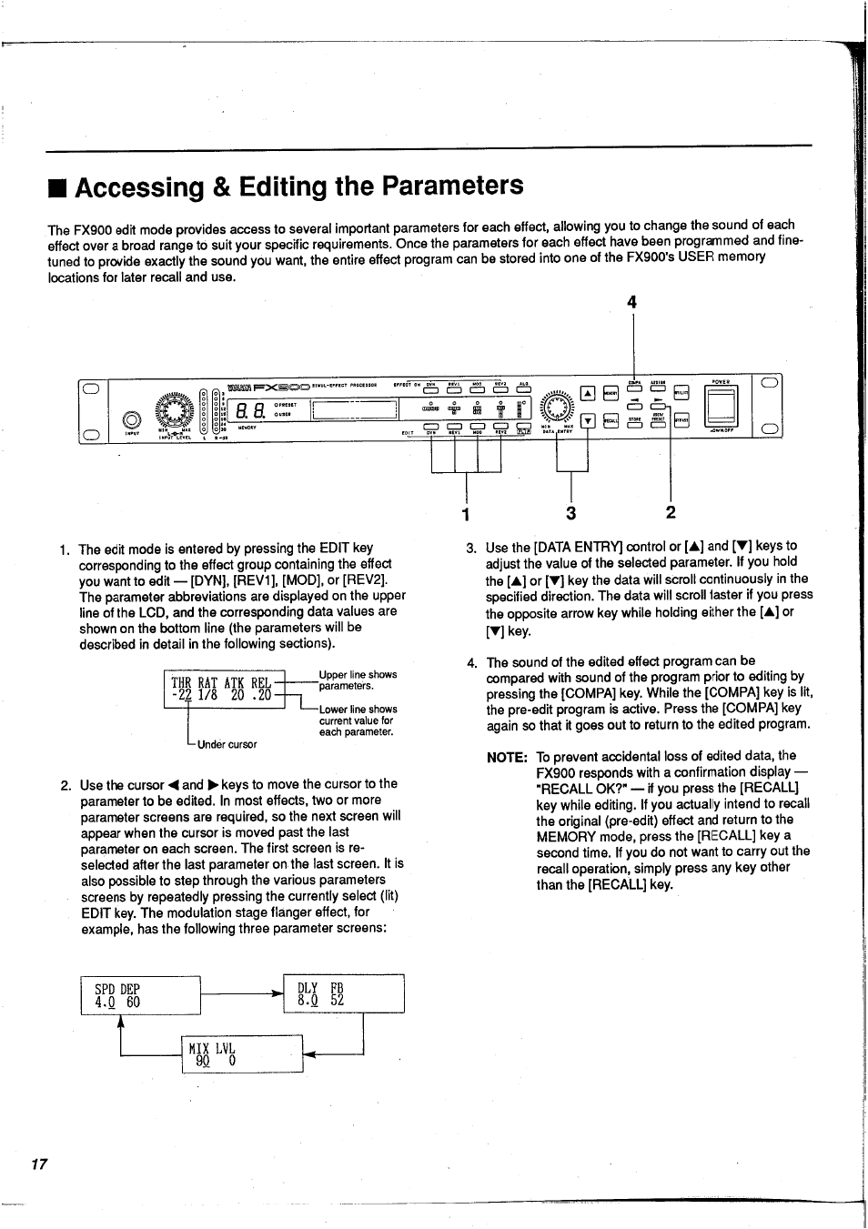 Accessing & editing the parameters, Accessing and editing the parameters | Yamaha FX900 User Manual | Page 18 / 176