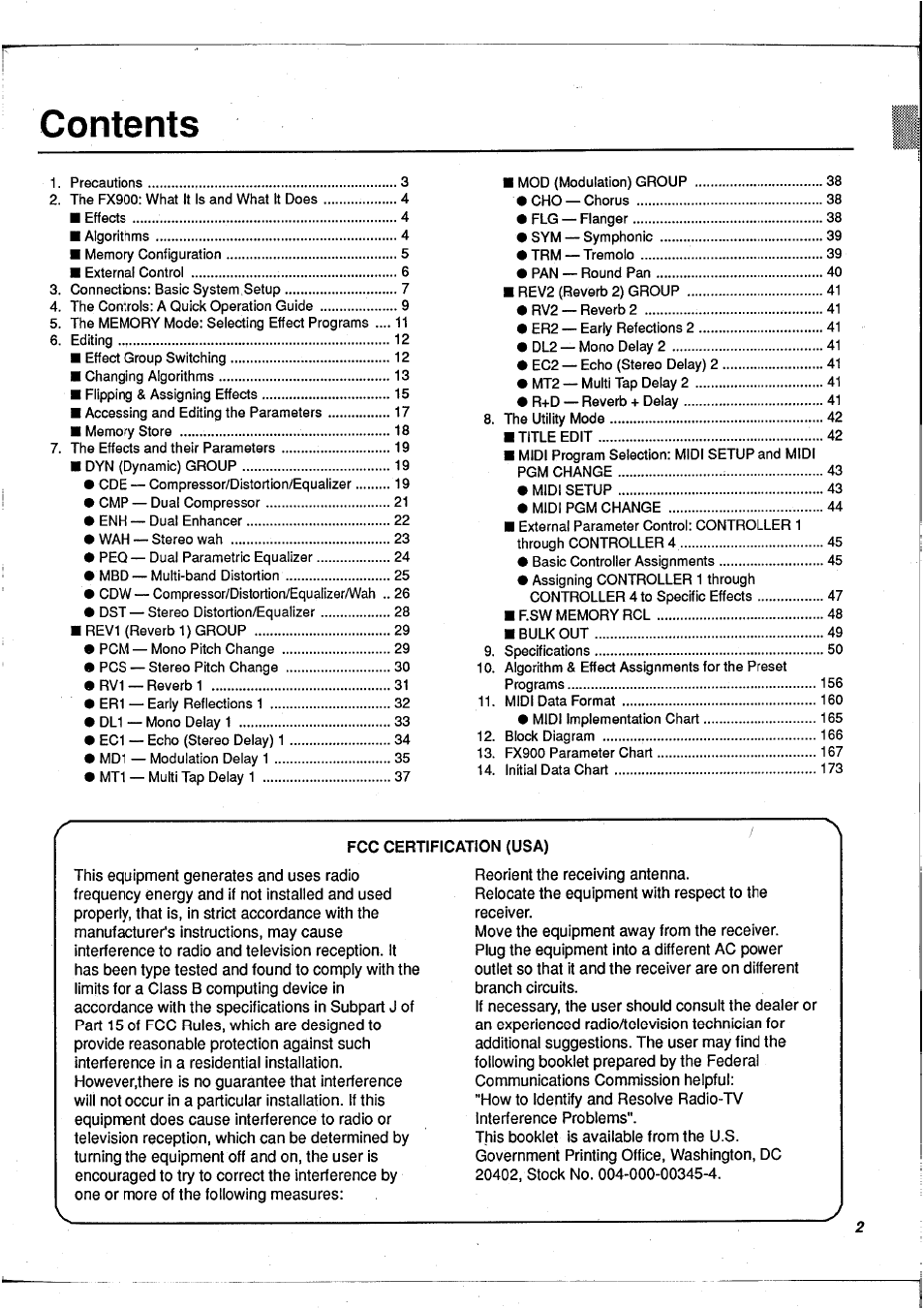 Yamaha FX900 User Manual | Page 3 / 176