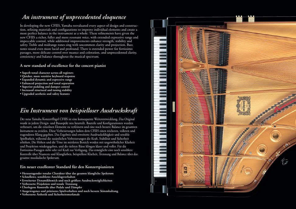 An instrument of unprecedented eloquence, Ein instrument von beispielloser ausdruckskraft | Yamaha CF III S User Manual | Page 6 / 12