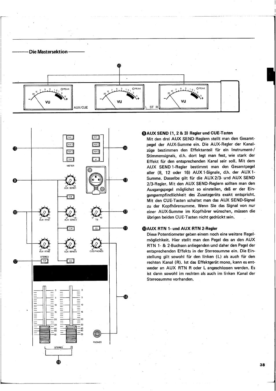 Die mastersektion | Yamaha MC1602 User Manual | Page 39 / 48