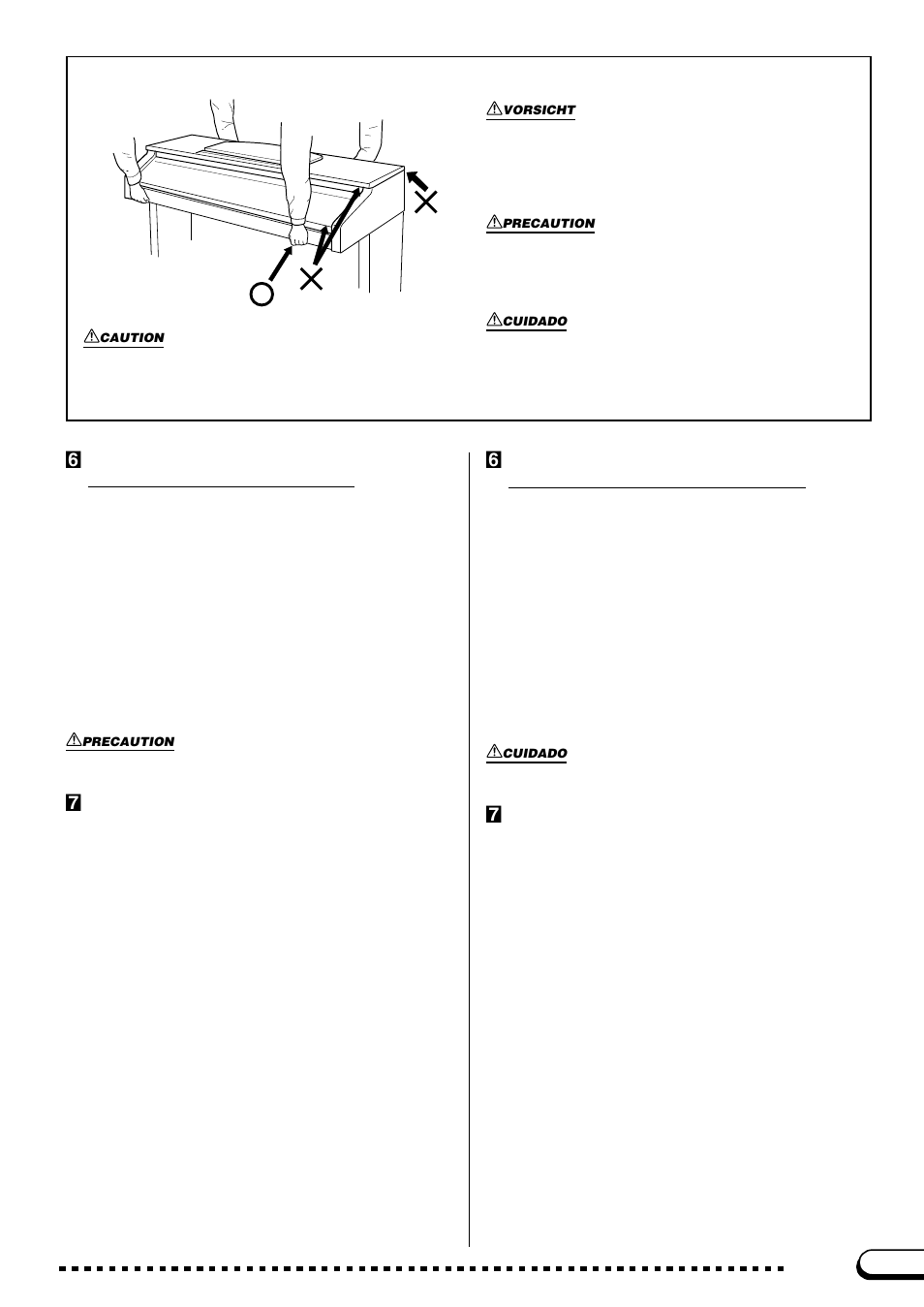 Sélecteur de tension, N’oubliez pas de régler la hauteur du pédalier, Selector de tensión | Asegúrese de ajustar el ajustador | Yamaha CVP-201 User Manual | Page 37 / 39