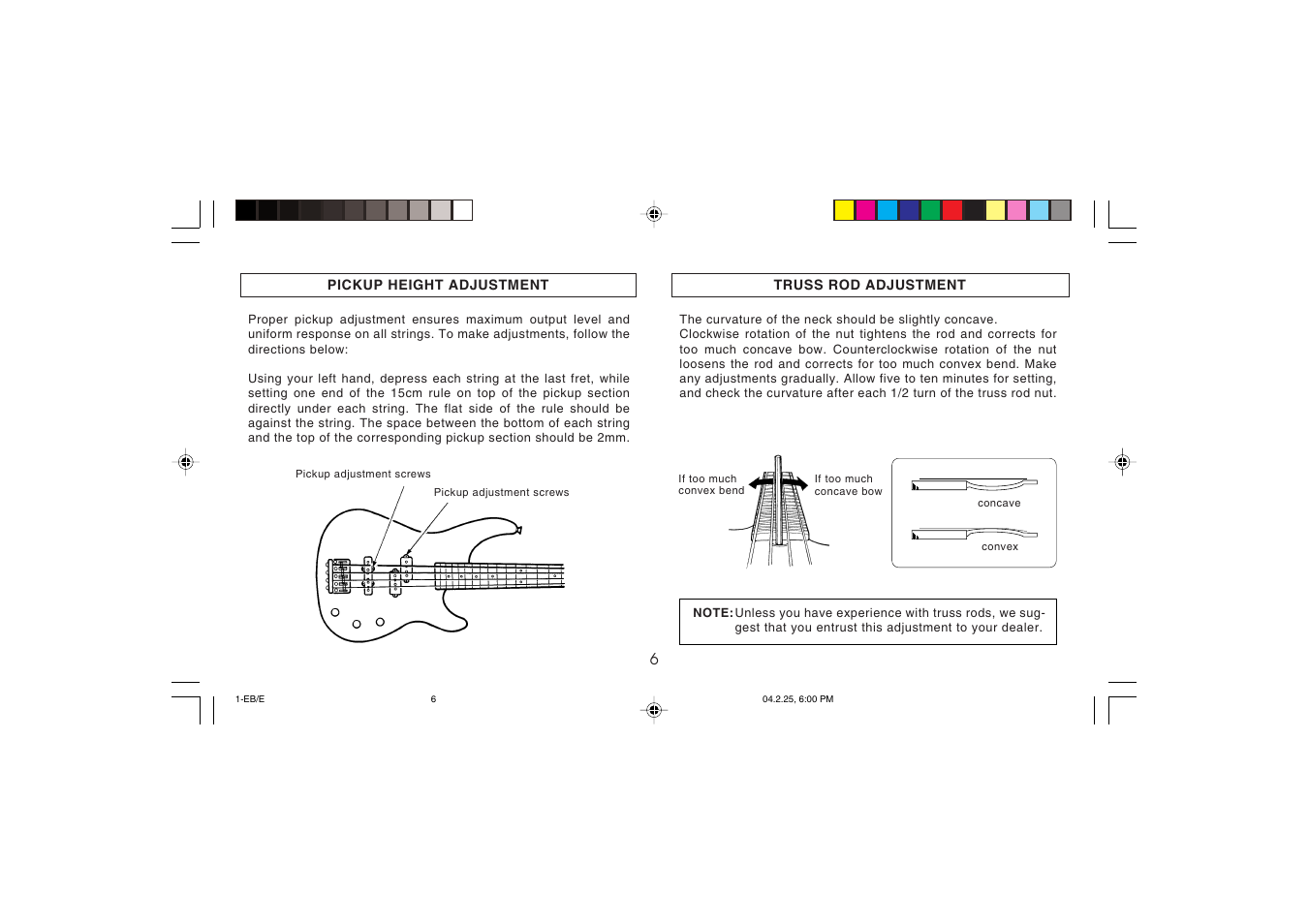 Yamaha Electric Bass User Manual | Page 6 / 9