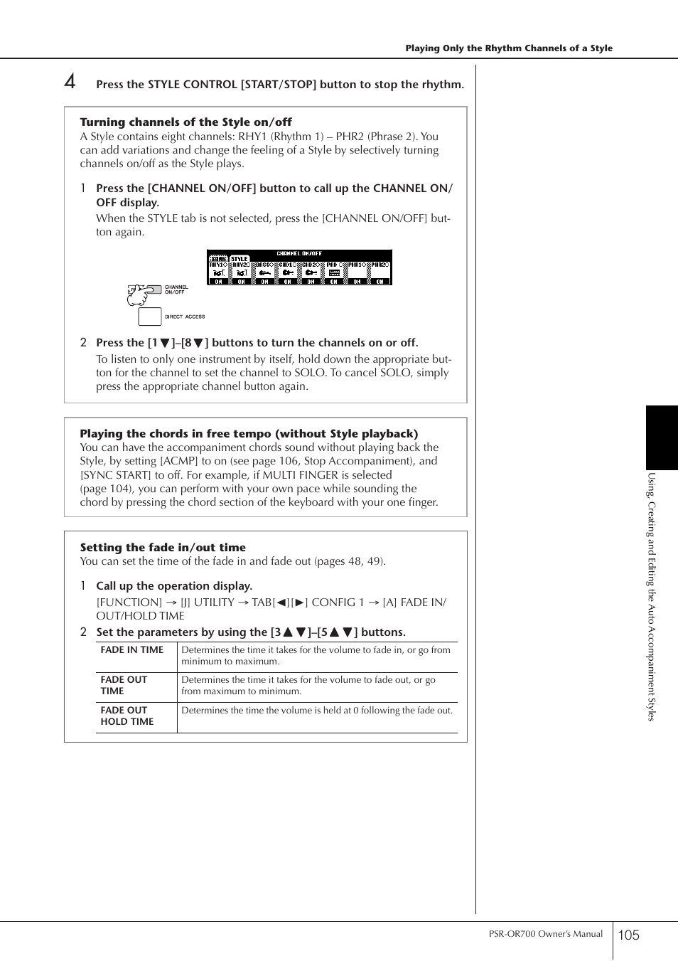 P. 105, 142 | Yamaha PORTATONE PSR-OR700 User Manual | Page 105 / 196