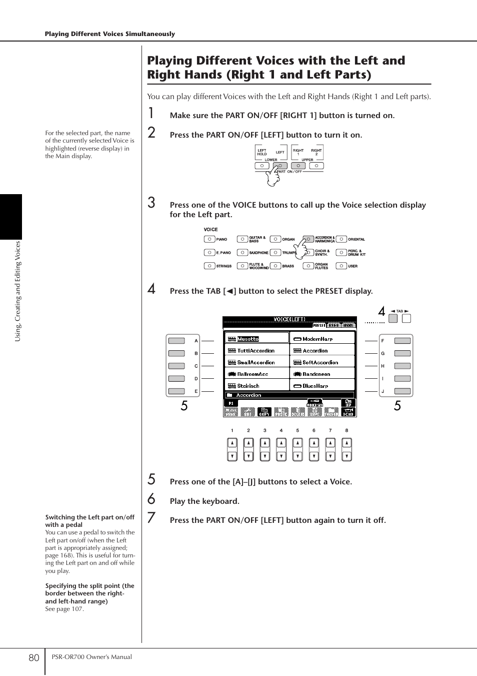 Yamaha PORTATONE PSR-OR700 User Manual | Page 80 / 196