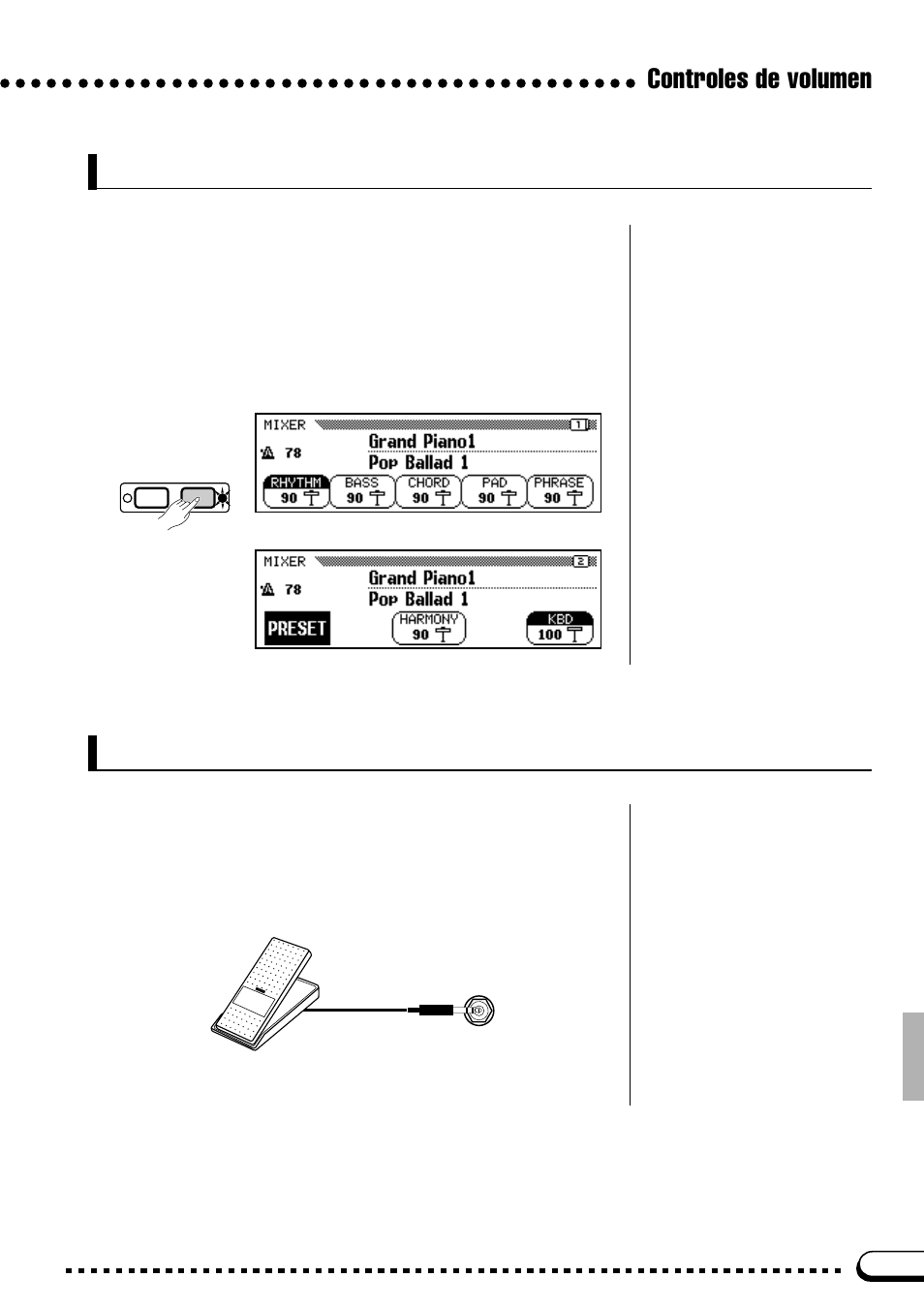 Otros controles de volumen, Controles de volumen, Control de la expresión | Yamaha CVP-69A FR User Manual | Page 10 / 163