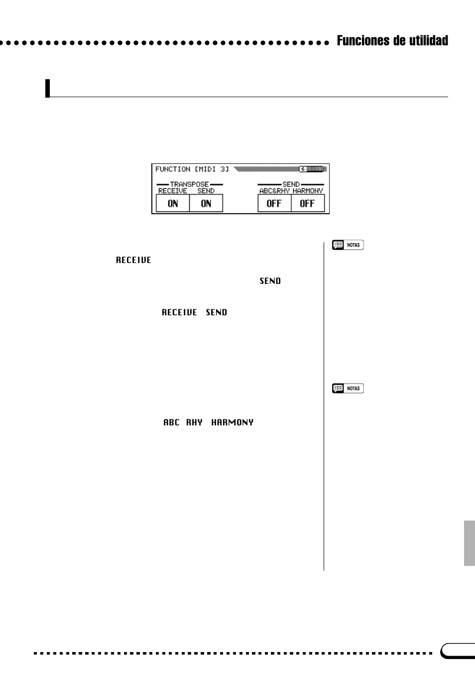 Midi 3, Funciones de utilidad, Transposición | Transmisión | Yamaha CVP-69A FR User Manual | Page 100 / 163