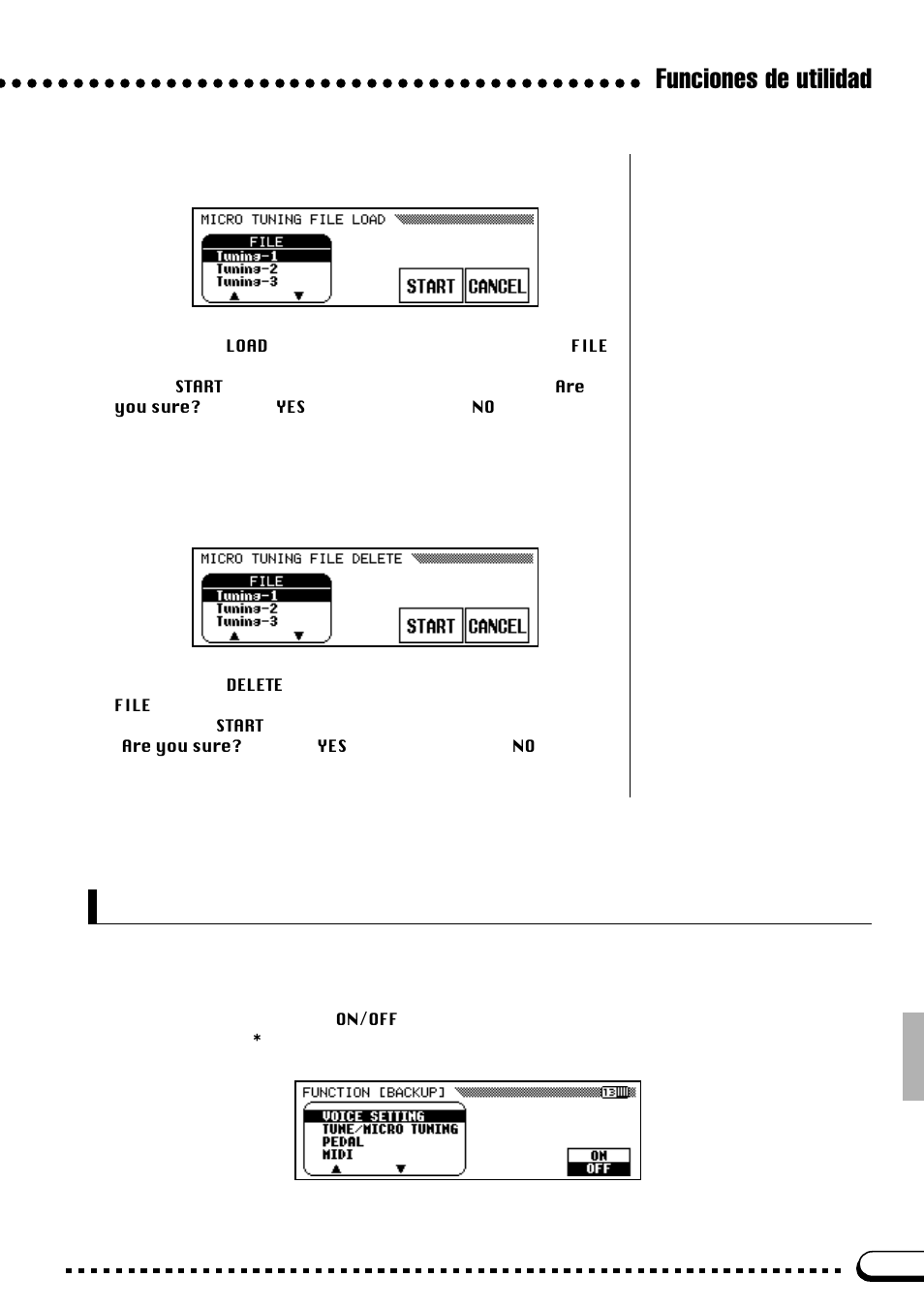 Respaldo, Funciones de utilidad | Yamaha CVP-69A FR User Manual | Page 110 / 163