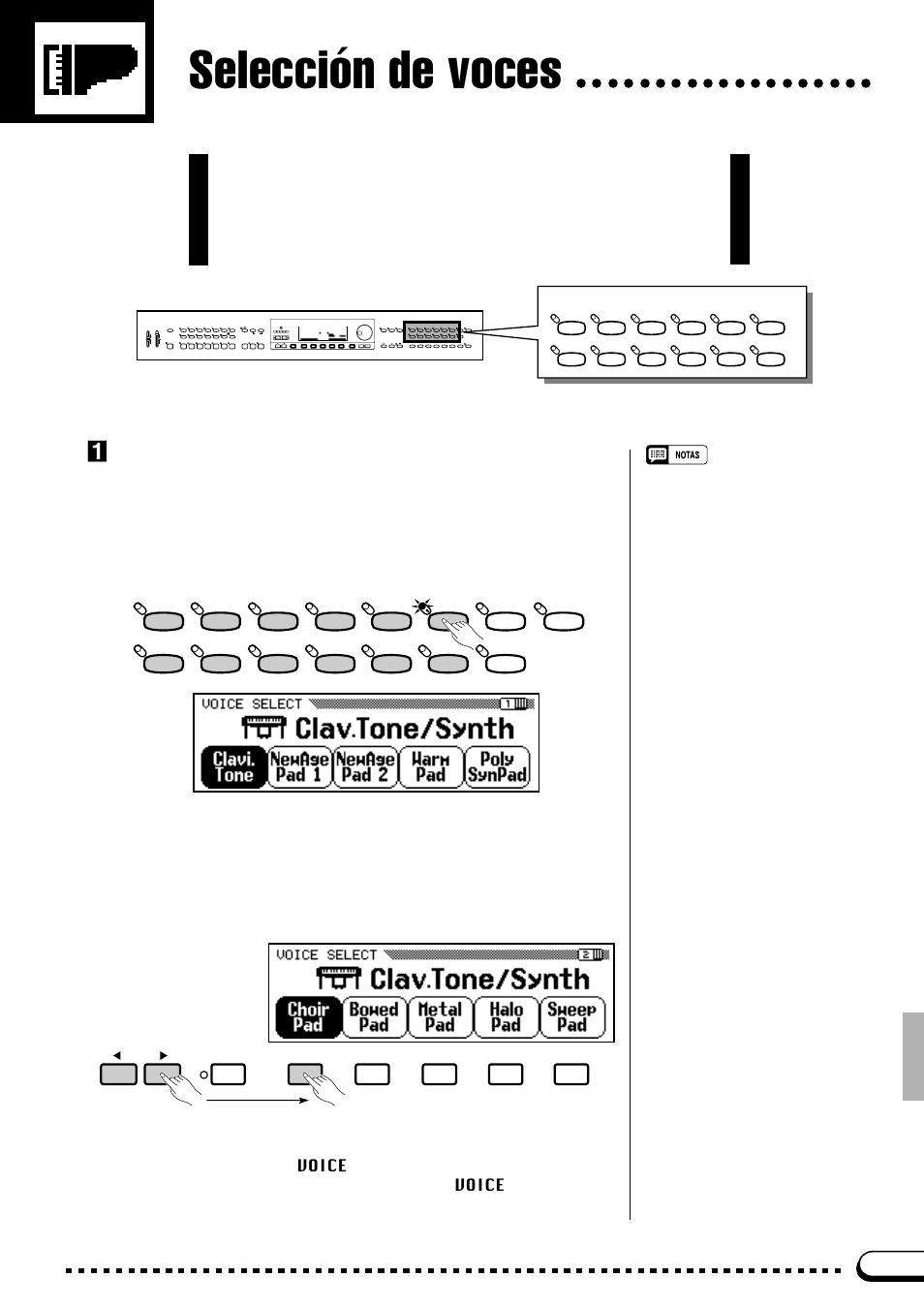 Selección de voces | Yamaha CVP-69A FR User Manual | Page 18 / 163