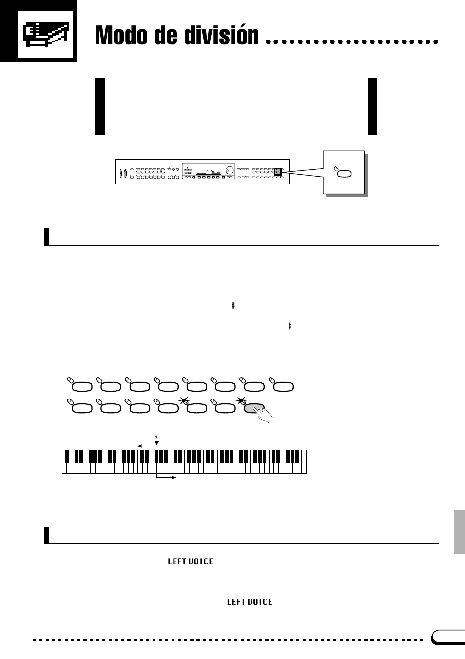 Modo de división | Yamaha CVP-69A FR User Manual | Page 22 / 163