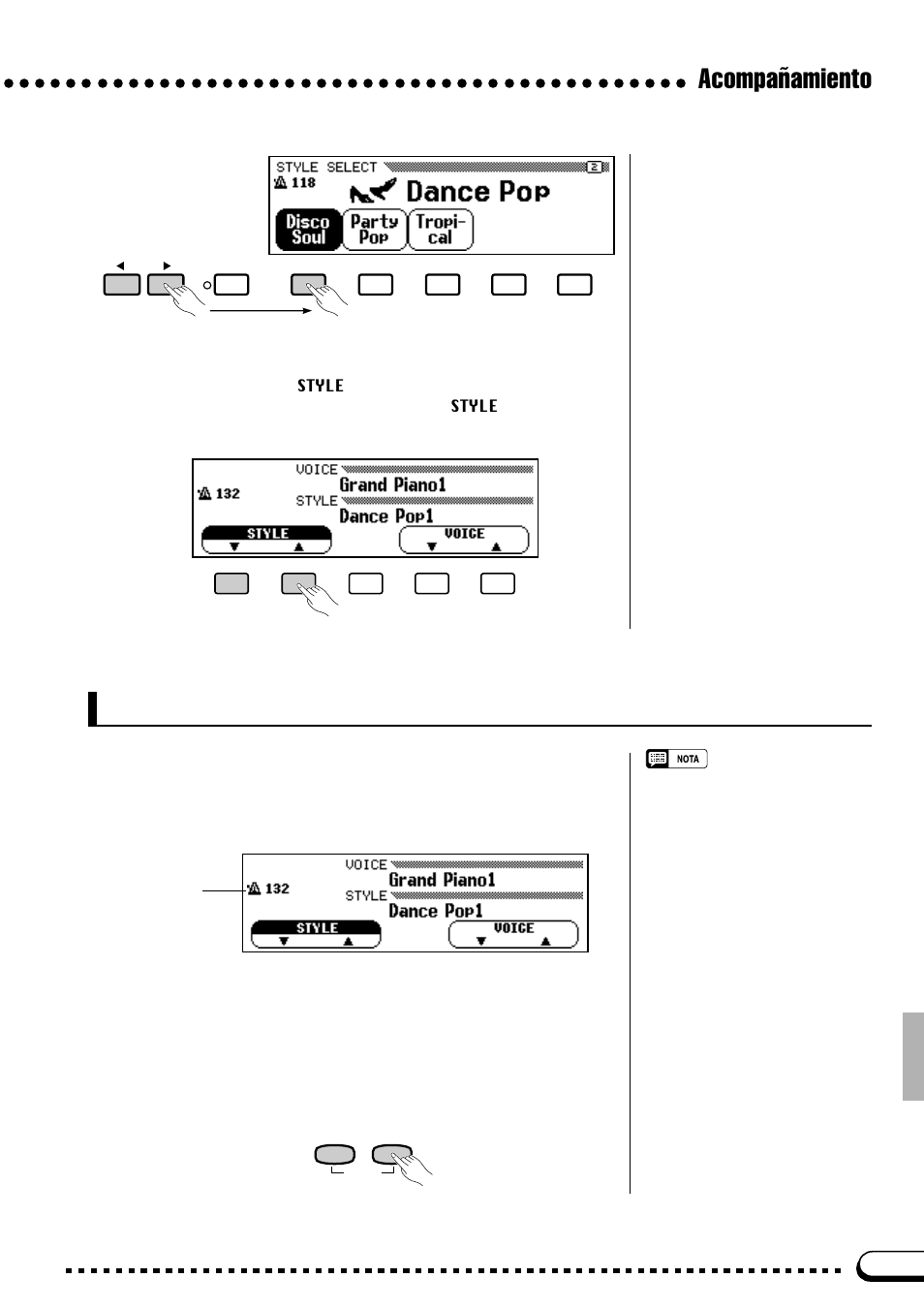 Acompañamiento, Control del tempo | Yamaha CVP-69A FR User Manual | Page 32 / 163