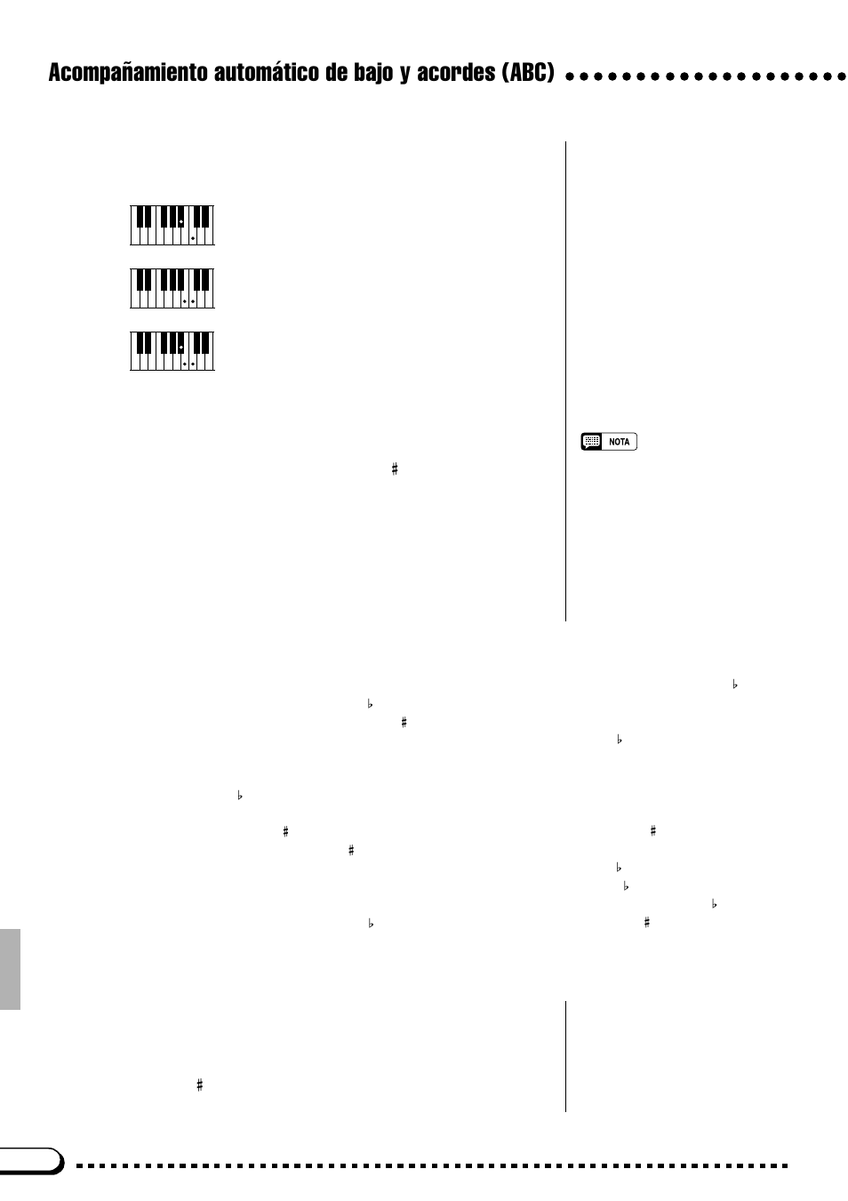 Acompañamiento automático de bajo y acordes (abc) | Yamaha CVP-69A FR User Manual | Page 39 / 163