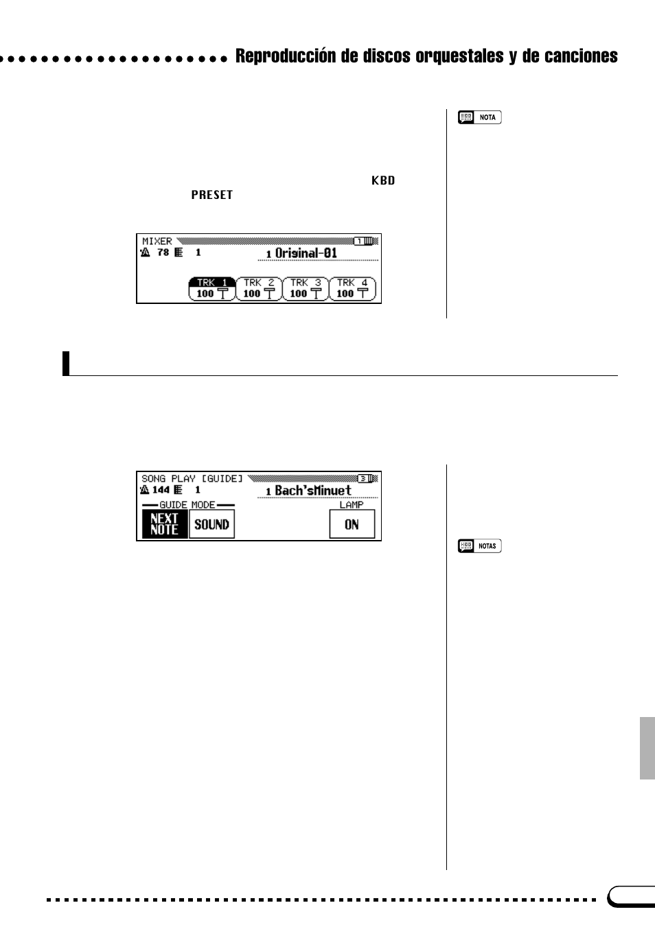 Reproducción de discos de canciones originales | Yamaha CVP-69A FR User Manual | Page 70 / 163