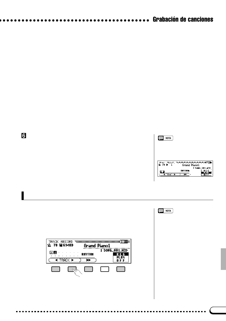 Grabación de canciones, Adición de pistas nuevas, Pare la grabación | Yamaha CVP-69A FR User Manual | Page 80 / 163
