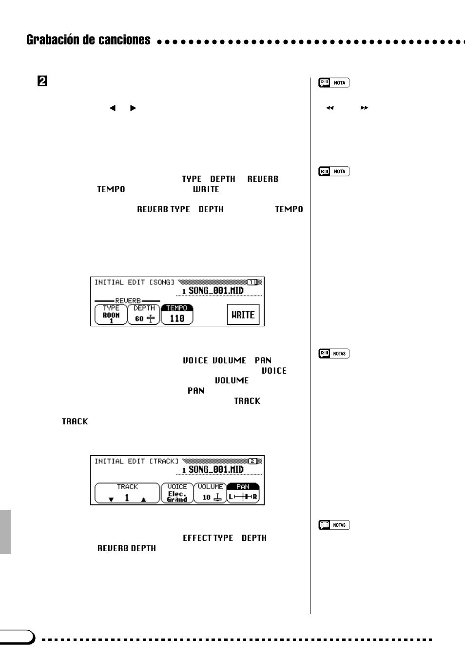 Grabación de canciones, Edite los parámetros | Yamaha CVP-69A FR User Manual | Page 89 / 163