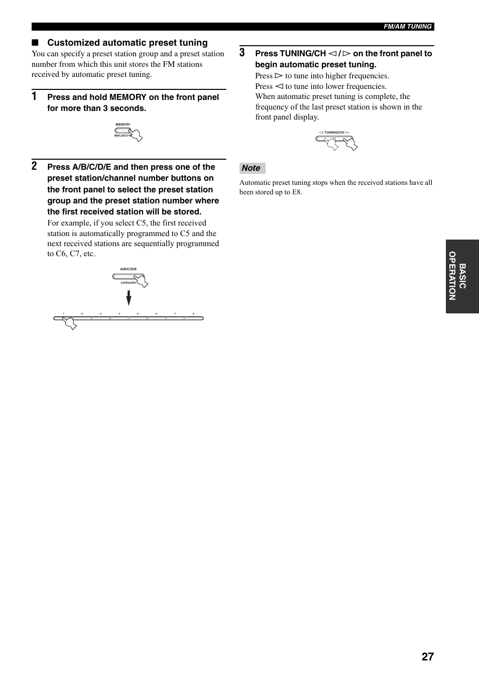 Customized automatic preset tuning | Yamaha RX-797 User Manual | Page 31 / 55
