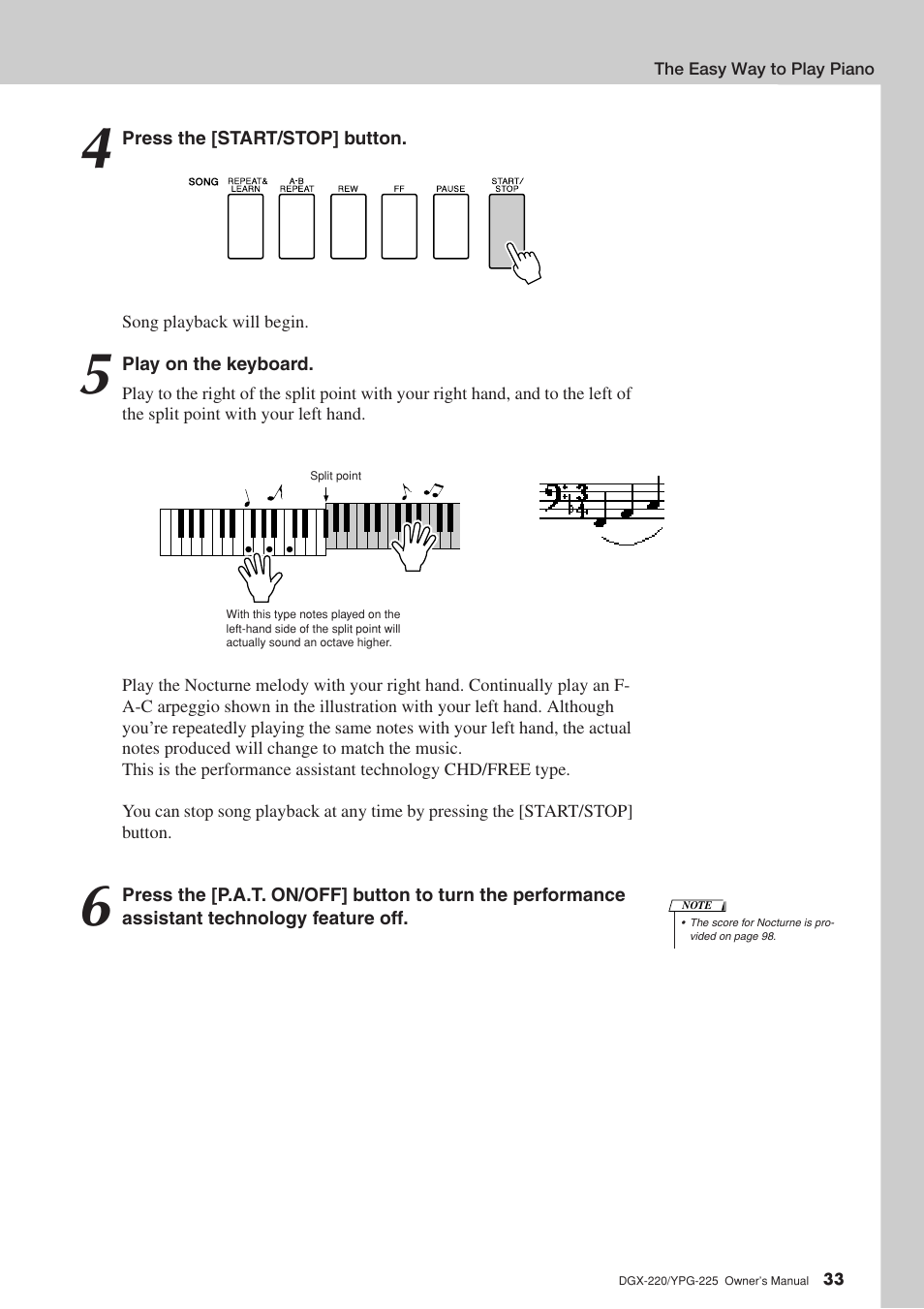 Yamaha PORTABLEGRAND YPG-225 User Manual | Page 33 / 118