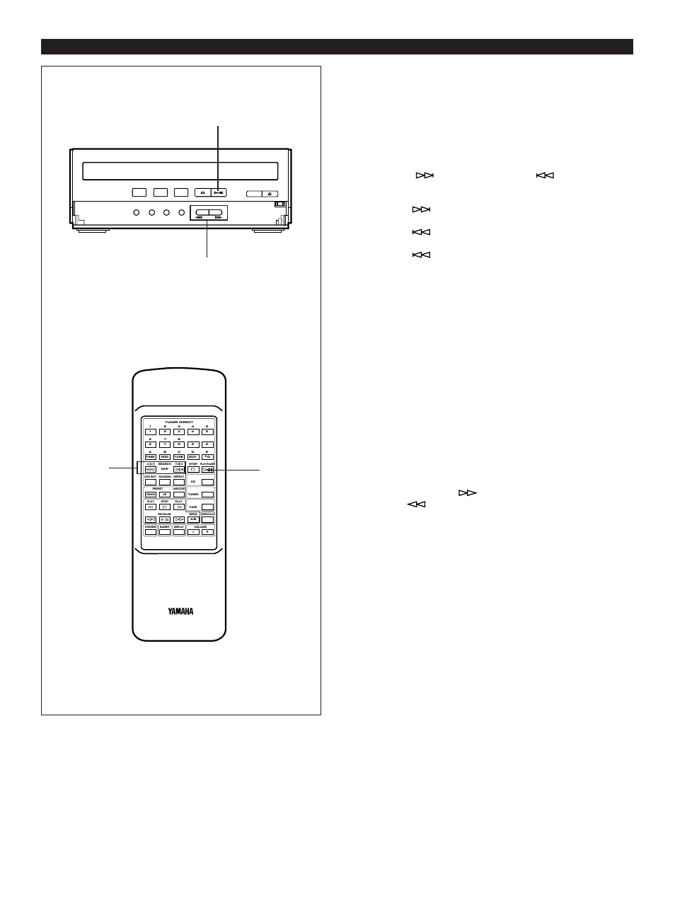 Skip search, Manual search, 17 compact disc player operation | Cd player, Select a disc and begin playback, Begin playback | Yamaha CC-70W User Manual | Page 19 / 51