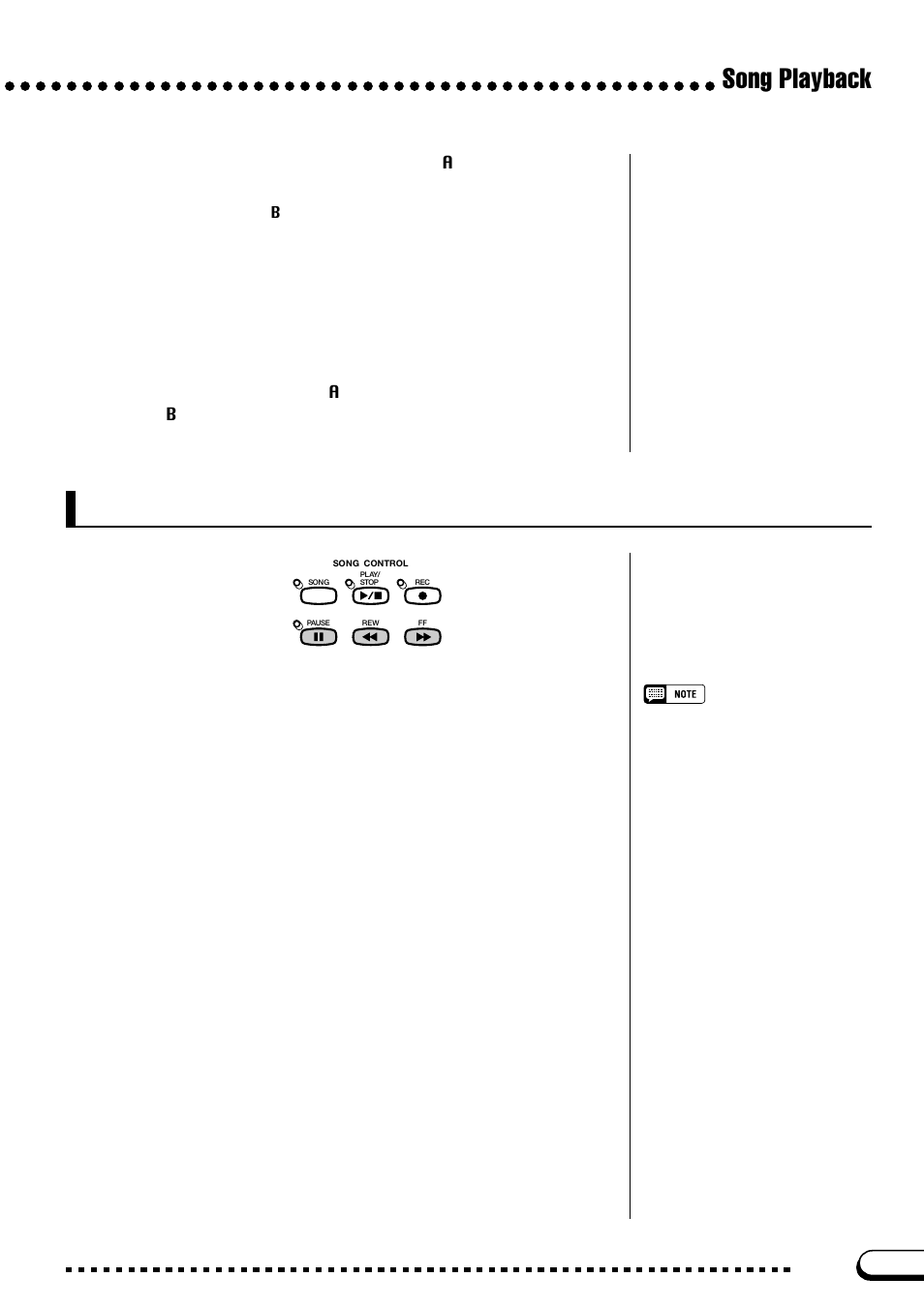 Other playback controls, Song playback, Pause | Rewind and fast forward | Yamaha CVP-103M  EN User Manual | Page 103 / 178