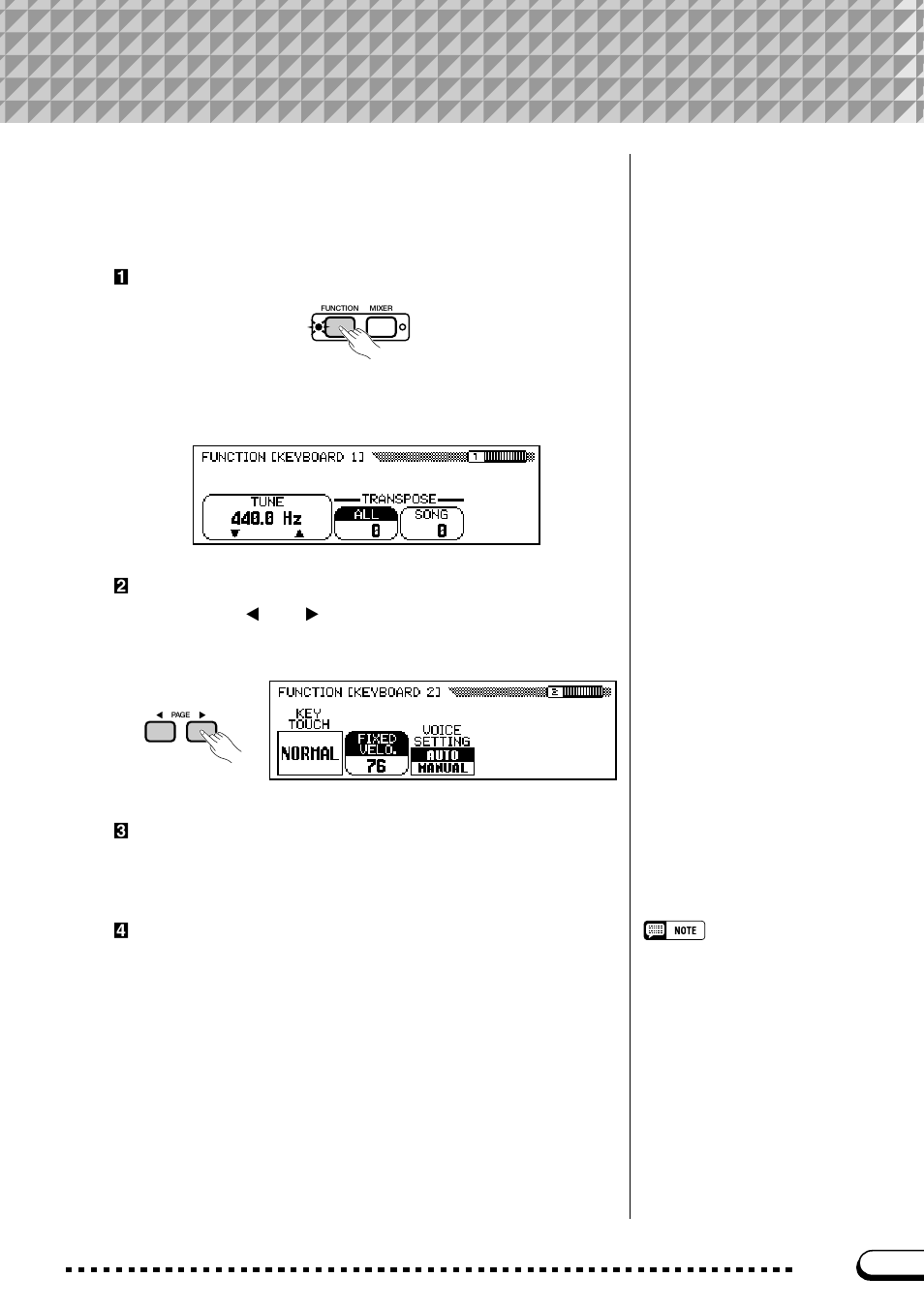 Using the utility functions | Yamaha CVP-103M  EN User Manual | Page 135 / 178