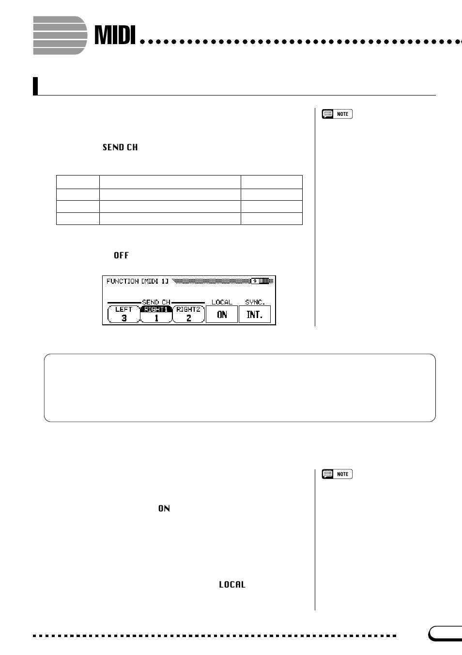 Midi, Function [midi 1] display — page 9 | Yamaha CVP-103M  EN User Manual | Page 147 / 178