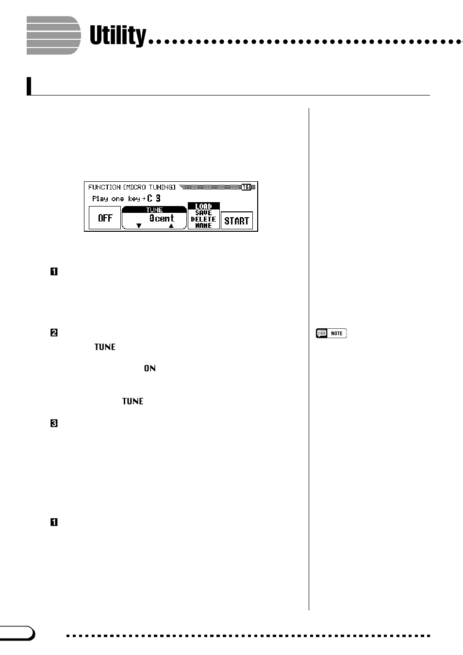 Utility, Function [micro tuning] display — page 15 | Yamaha CVP-103M  EN User Manual | Page 154 / 178