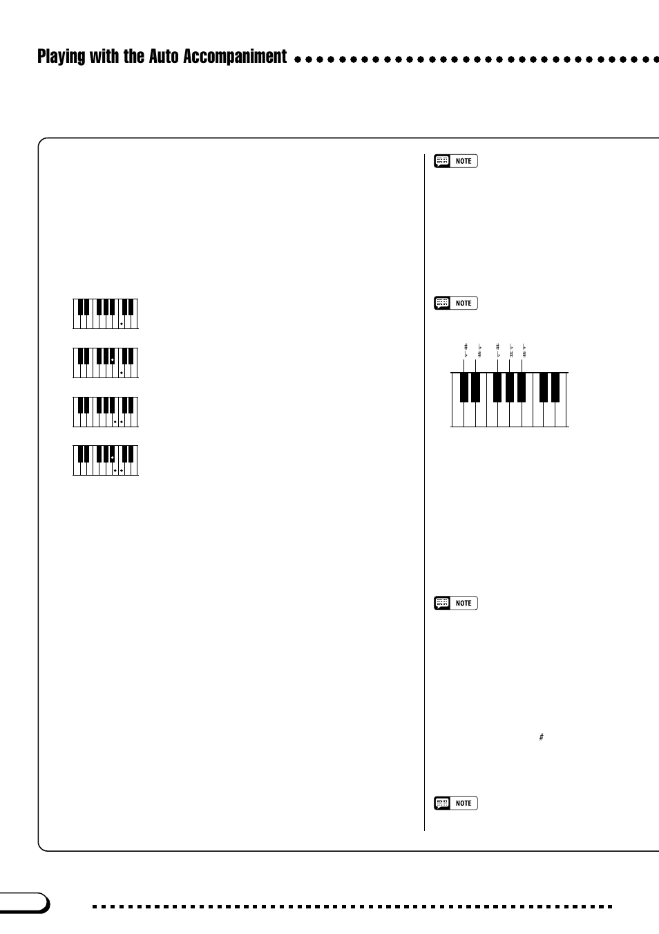 Playing with the auto accompaniment, Accompaniment modes | Yamaha CVP-103M  EN User Manual | Page 60 / 178