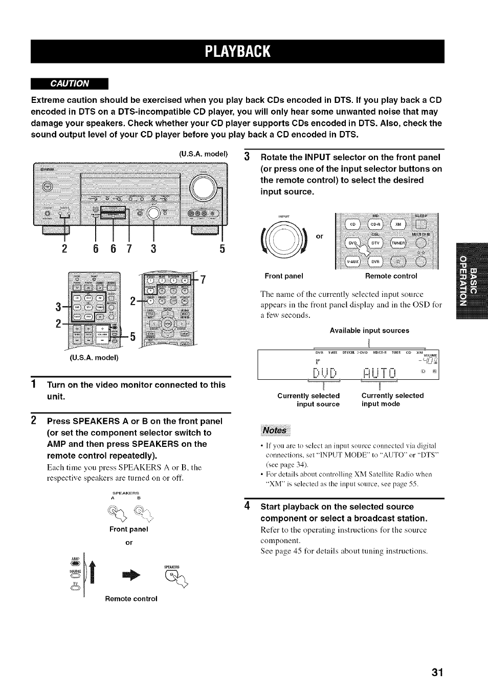 Playback, Dud hutu | Yamaha HTR-5950 User Manual | Page 35 / 116