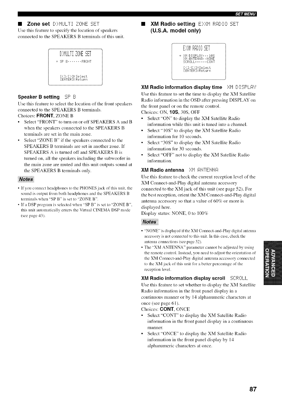 Speaker b setting i:>f' b, E)i »!0 sei | Yamaha HTR-5950 User Manual | Page 91 / 116