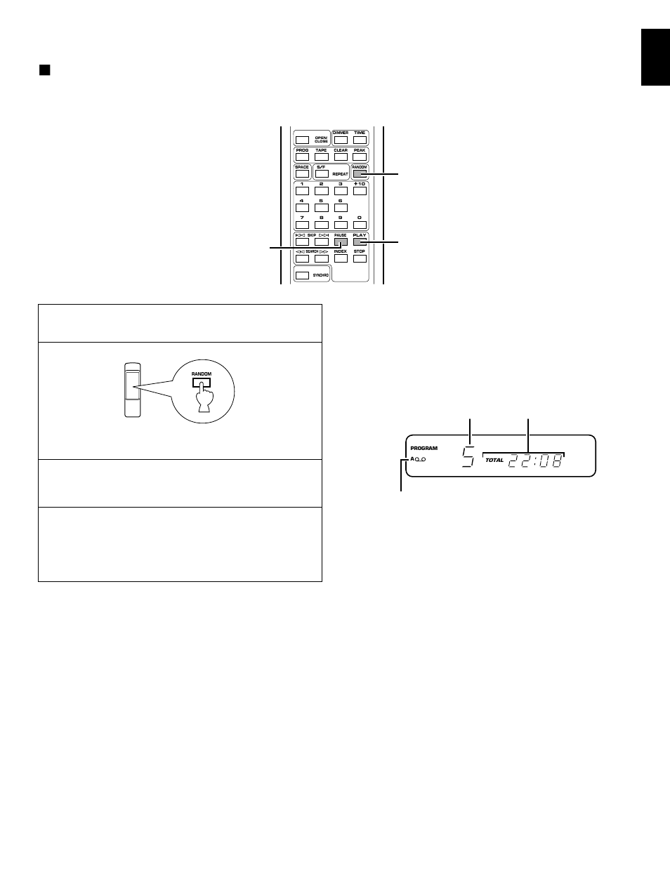 Random sequential tape-programming, English | Yamaha CDX-10 User Manual | Page 15 / 20