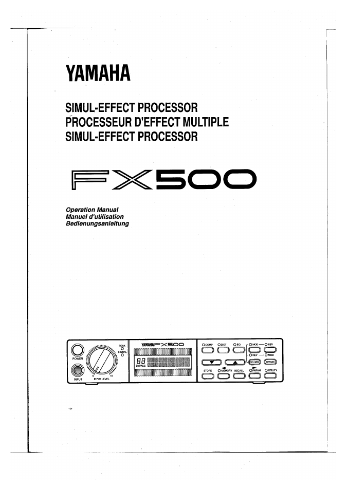 Yamaha FX500 User Manual | 97 pages