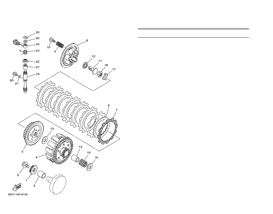 Clutch | Yamaha YZ125K1 User Manual | Page 18 / 53