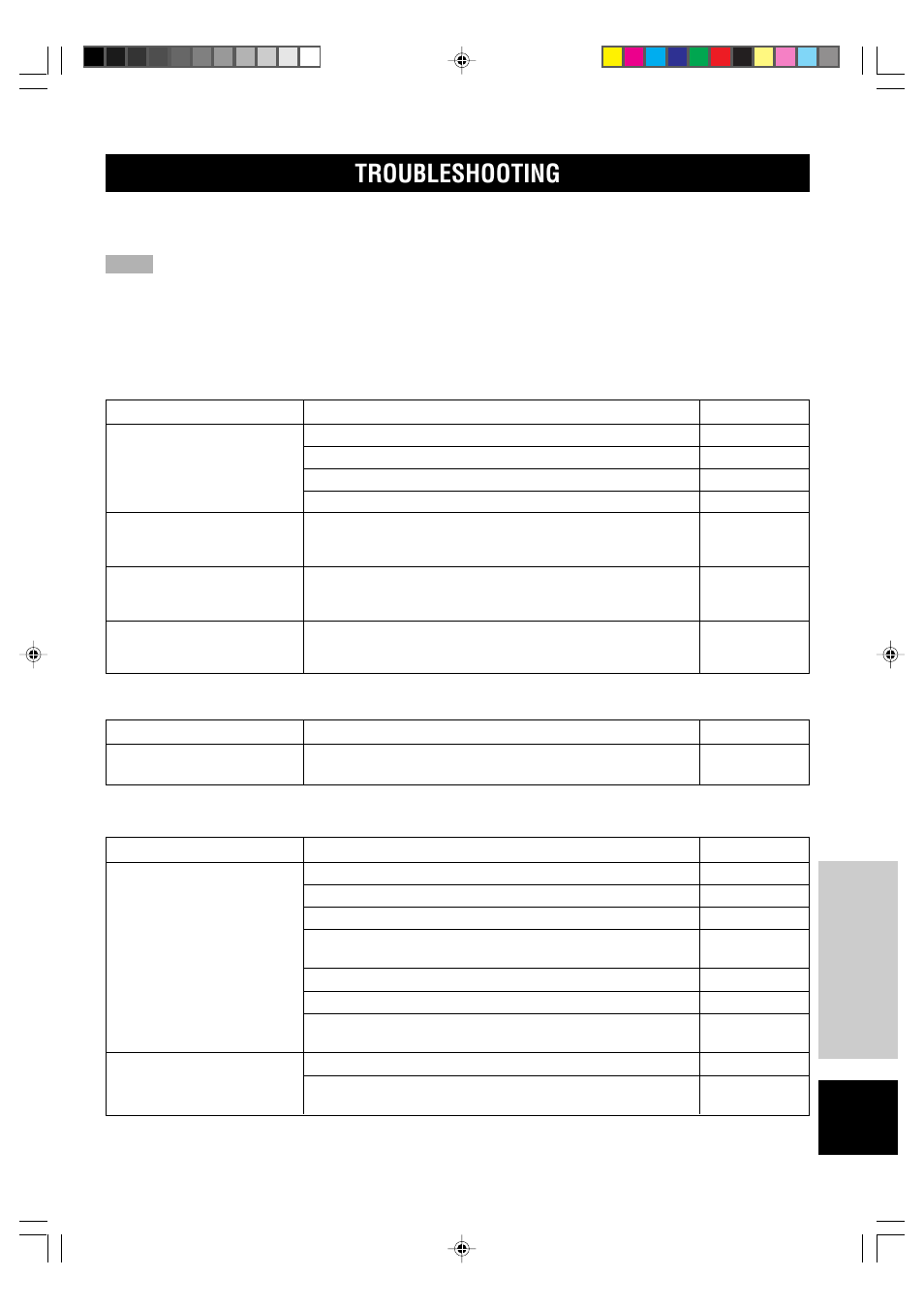 Troubleshooting, General, When using a dsp program | When using the remote control | Yamaha AV-S70 User Manual | Page 31 / 40